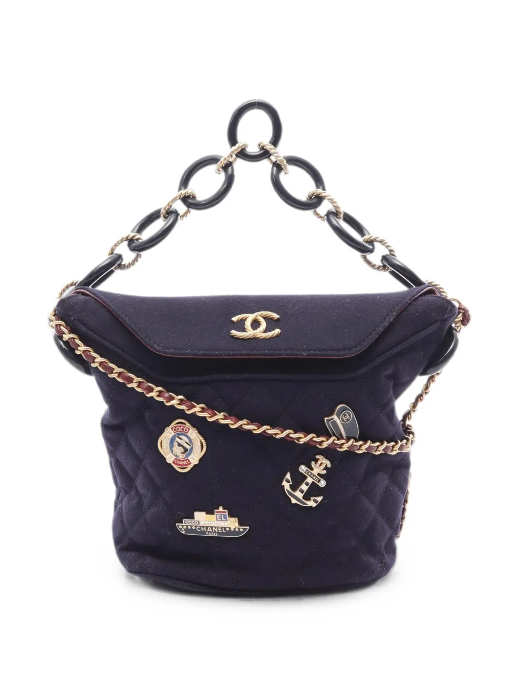 CHANEL Pre-Owned 2018-2019 Paris Hamburg shoulder bag - Blu