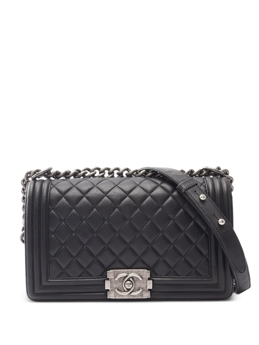 CHANEL Pre-Owned 2014 Boy Chanel quilted shoulder bag - Nero