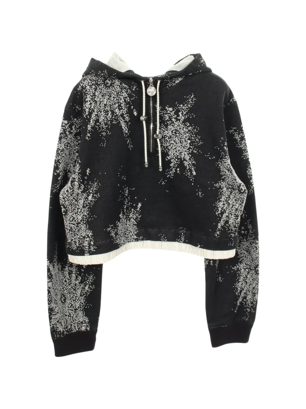 CHANEL Pre-Owned 1986-1988 Coco Mark cropped hoodie - Nero