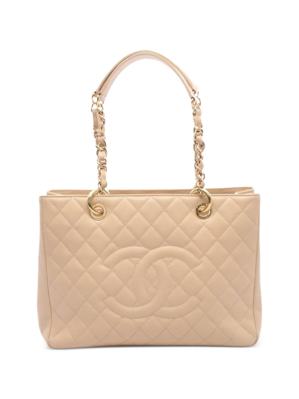 CHANEL Pre-Owned 2012 Grand Shopping Matelassé tote bag - Toni neutri