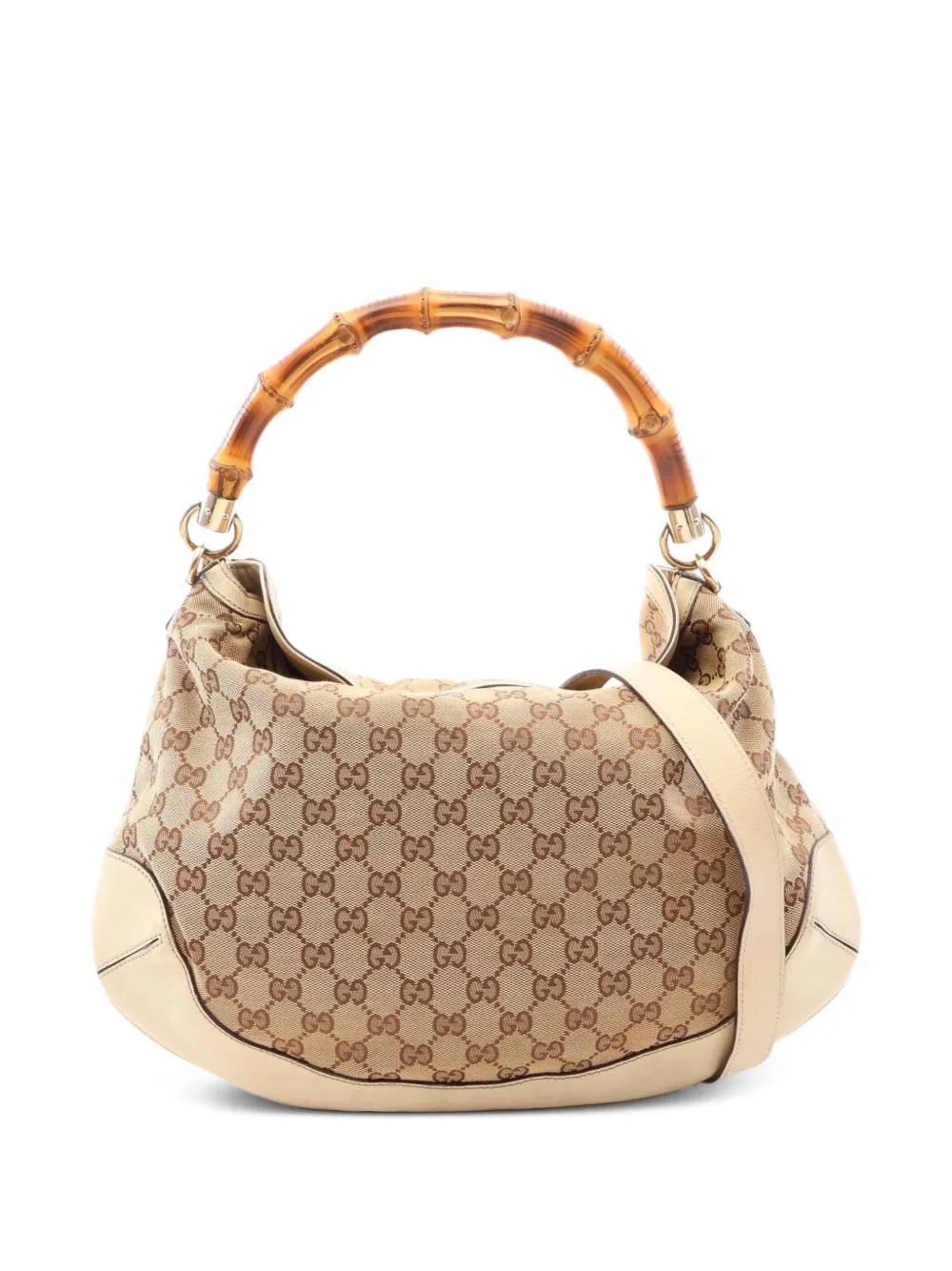 Gucci Pre-Owned 2000s Bamboo GG canvas tote bag - Nude