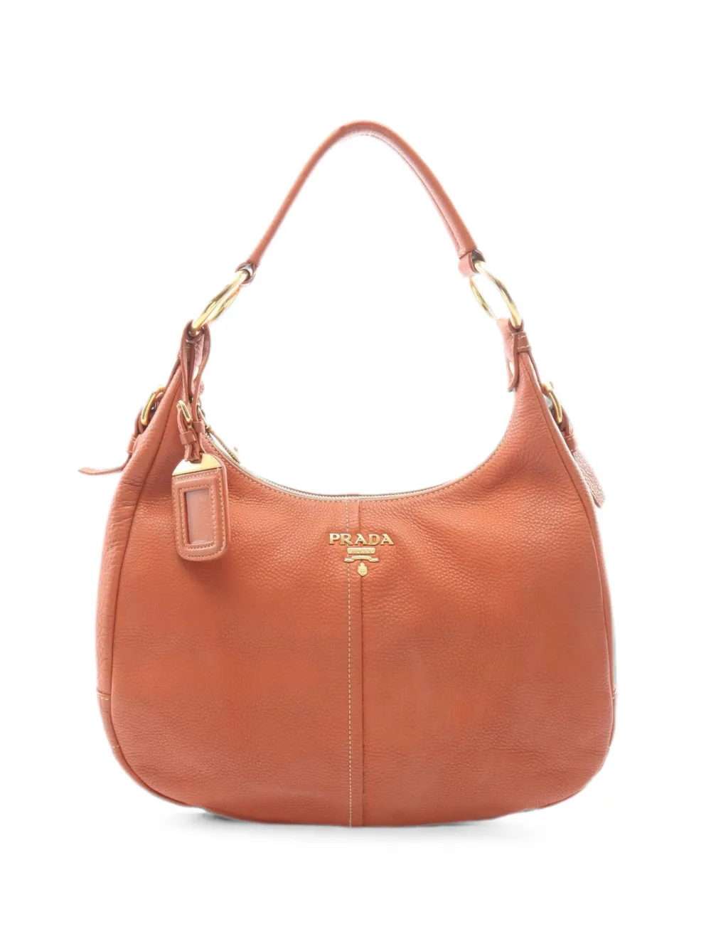 Prada Pre-Owned 2000s name tag shoulder bag - Orange