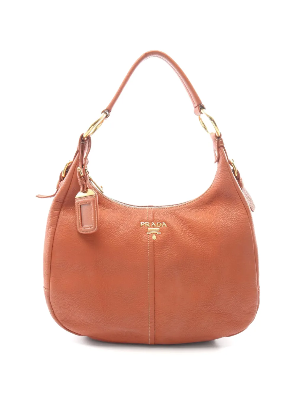 Prada Pre-Owned 2000s name tag shoulder bag - Arancione