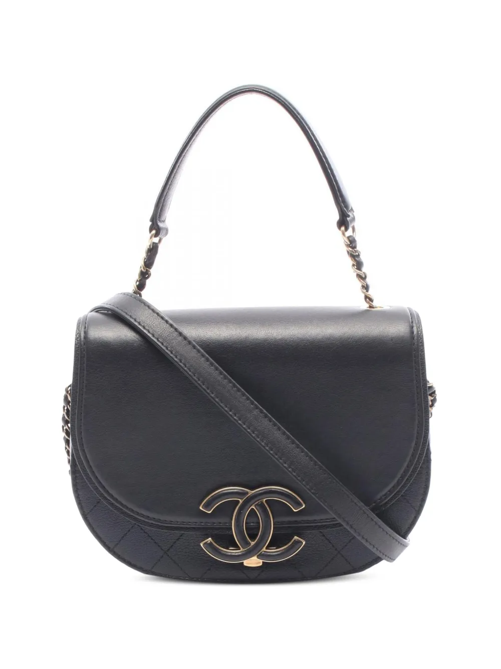 CHANEL Pre-Owned 2017-2018 Matelassé 2-Way CC shoulder bag - Nero