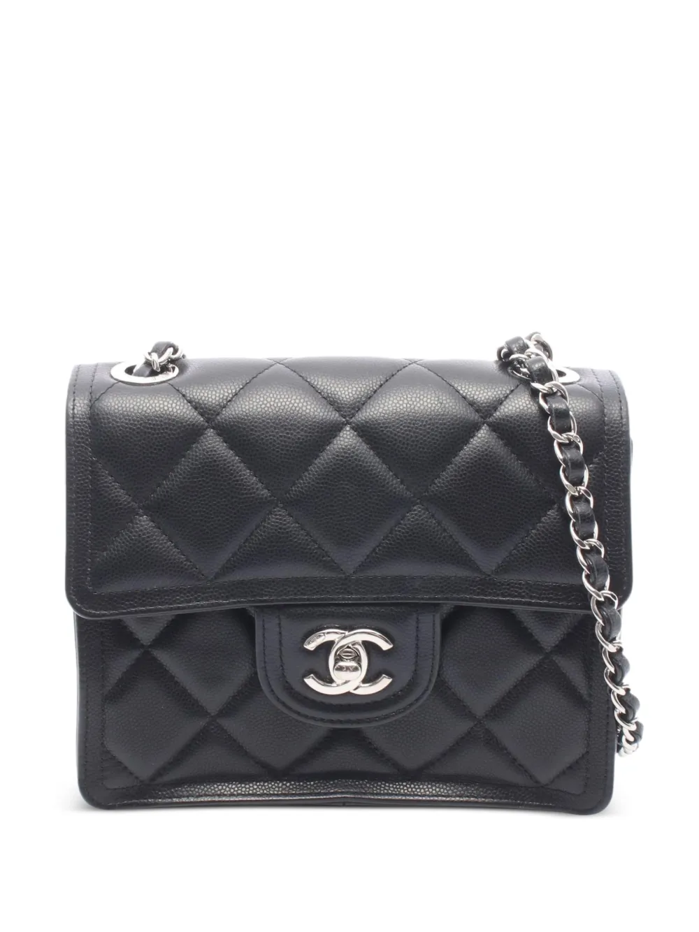 CHANEL Pre-Owned Matelassé Caviar mini shoulder bag - Nero