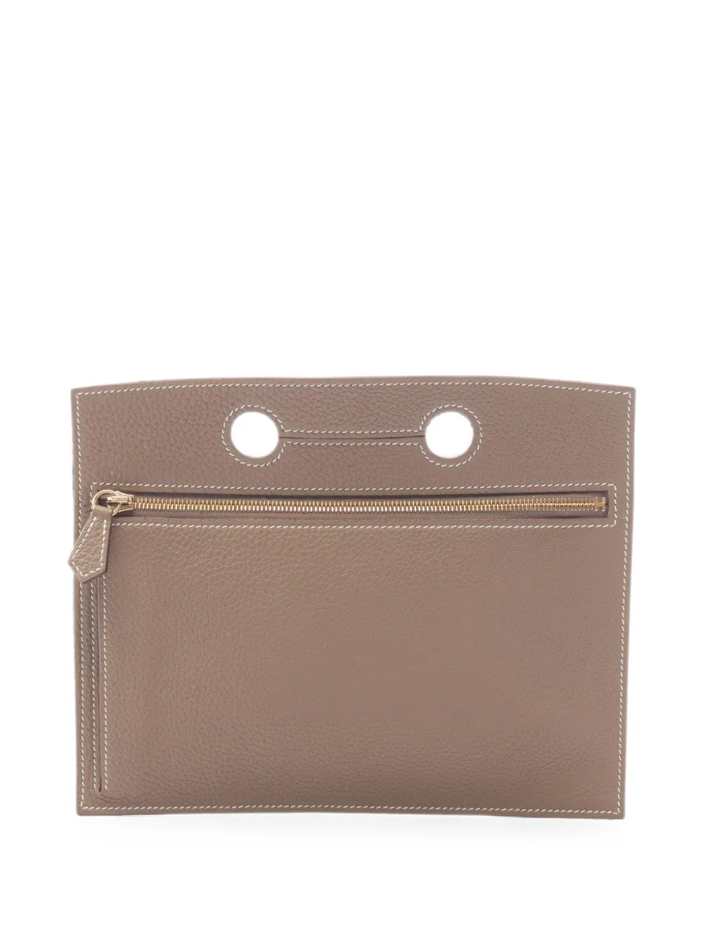 Hermès Pre-Owned 2021 Togo Etoupe clutch - Brown