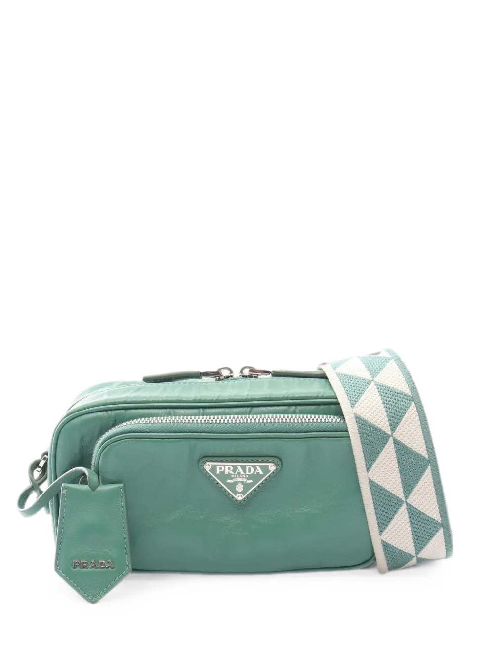 Prada Pre-Owned 2010s Nappa antique shoulder bag - Grün