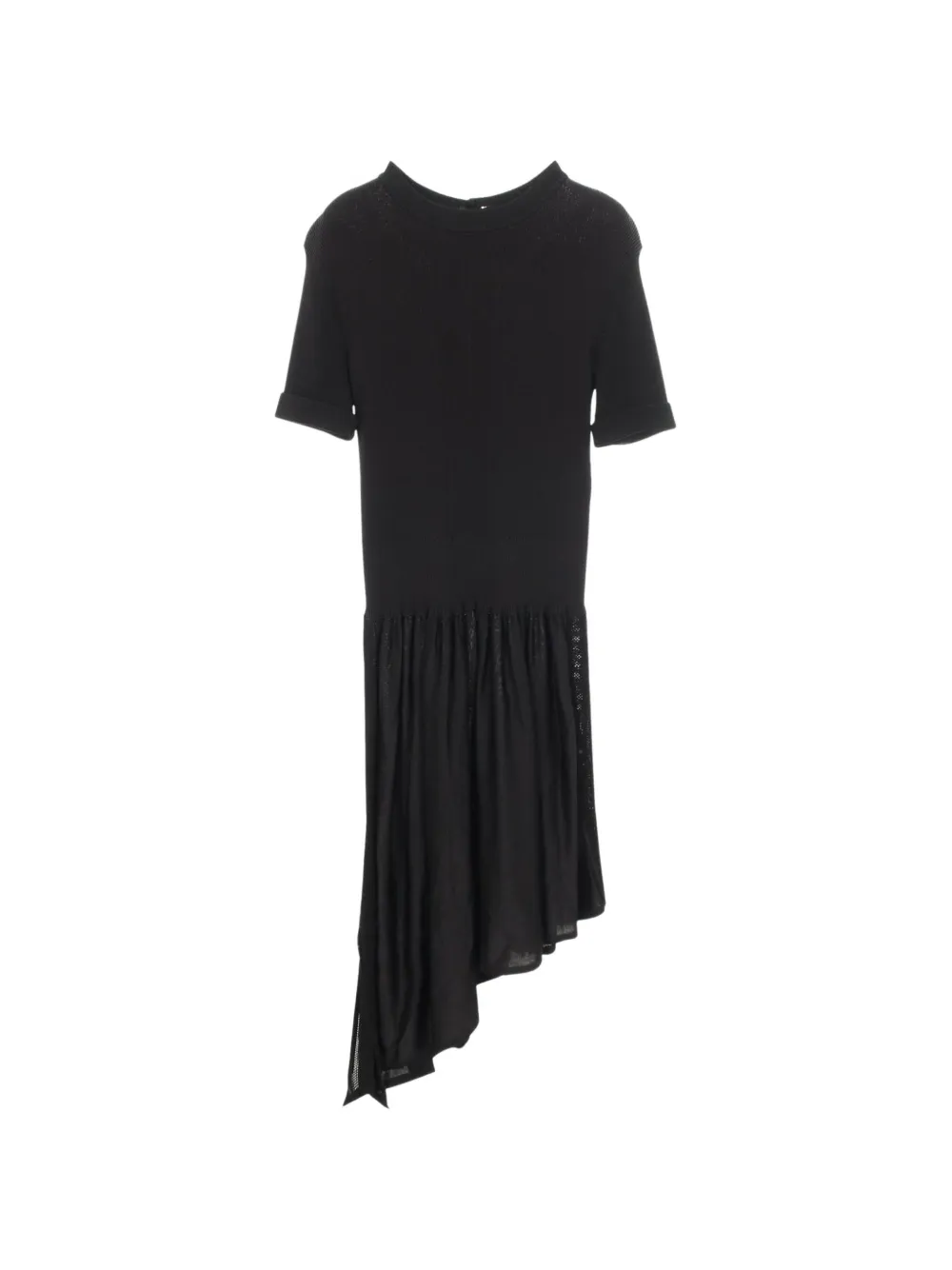 CHANEL Pre-Owned 1986-1988 Coco Mark button asymmetric dress - Nero