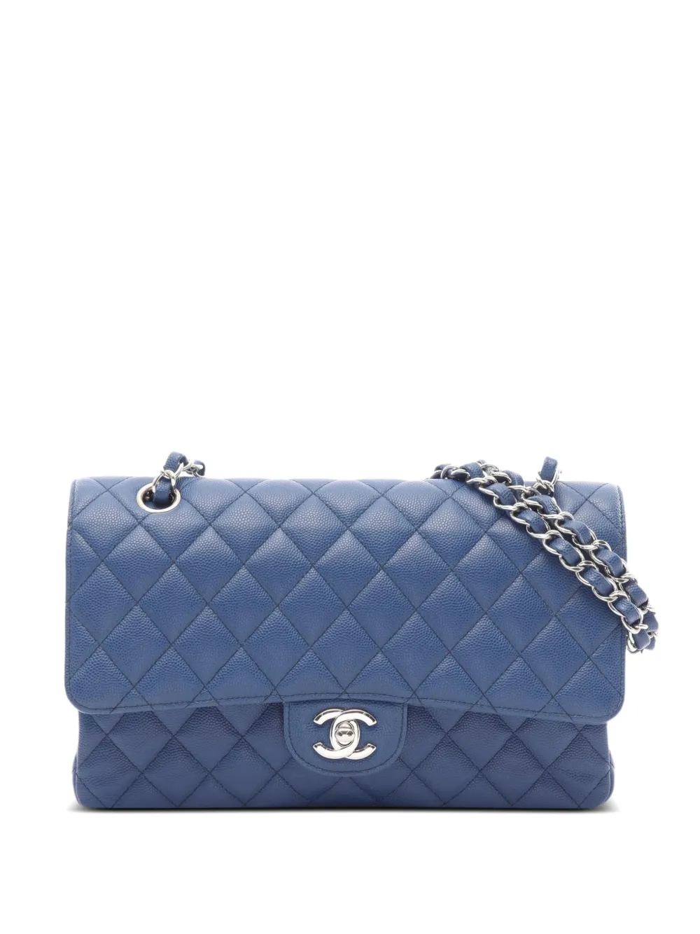 CHANEL Pre-Owned 2017-2018 Matelassé Caviar shoulder bag - Blu