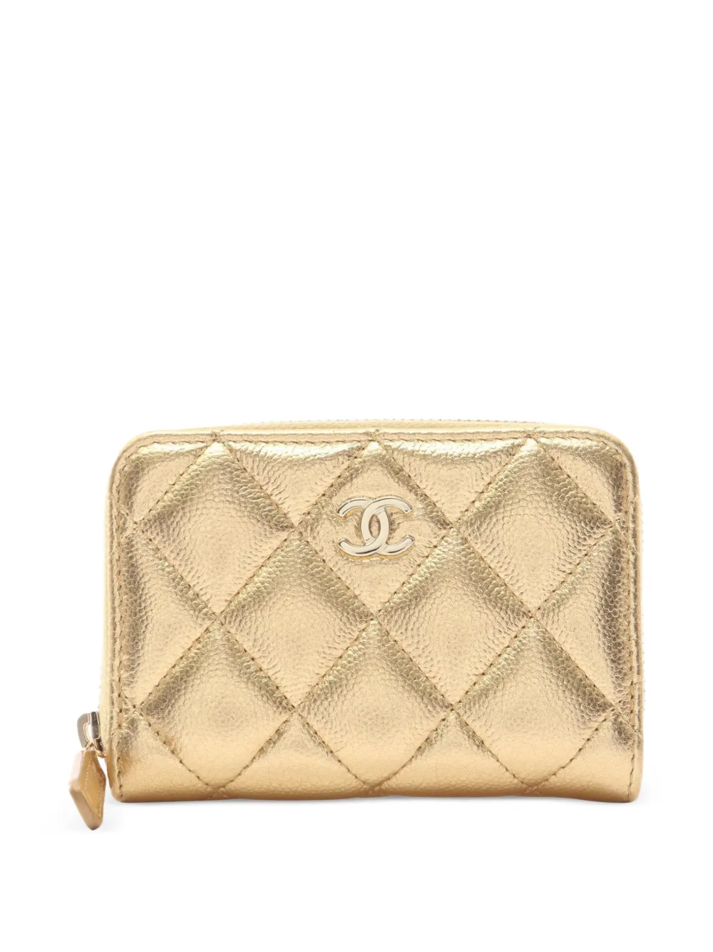 CHANEL Pre-Owned Matelassé caviar wallet - Oro