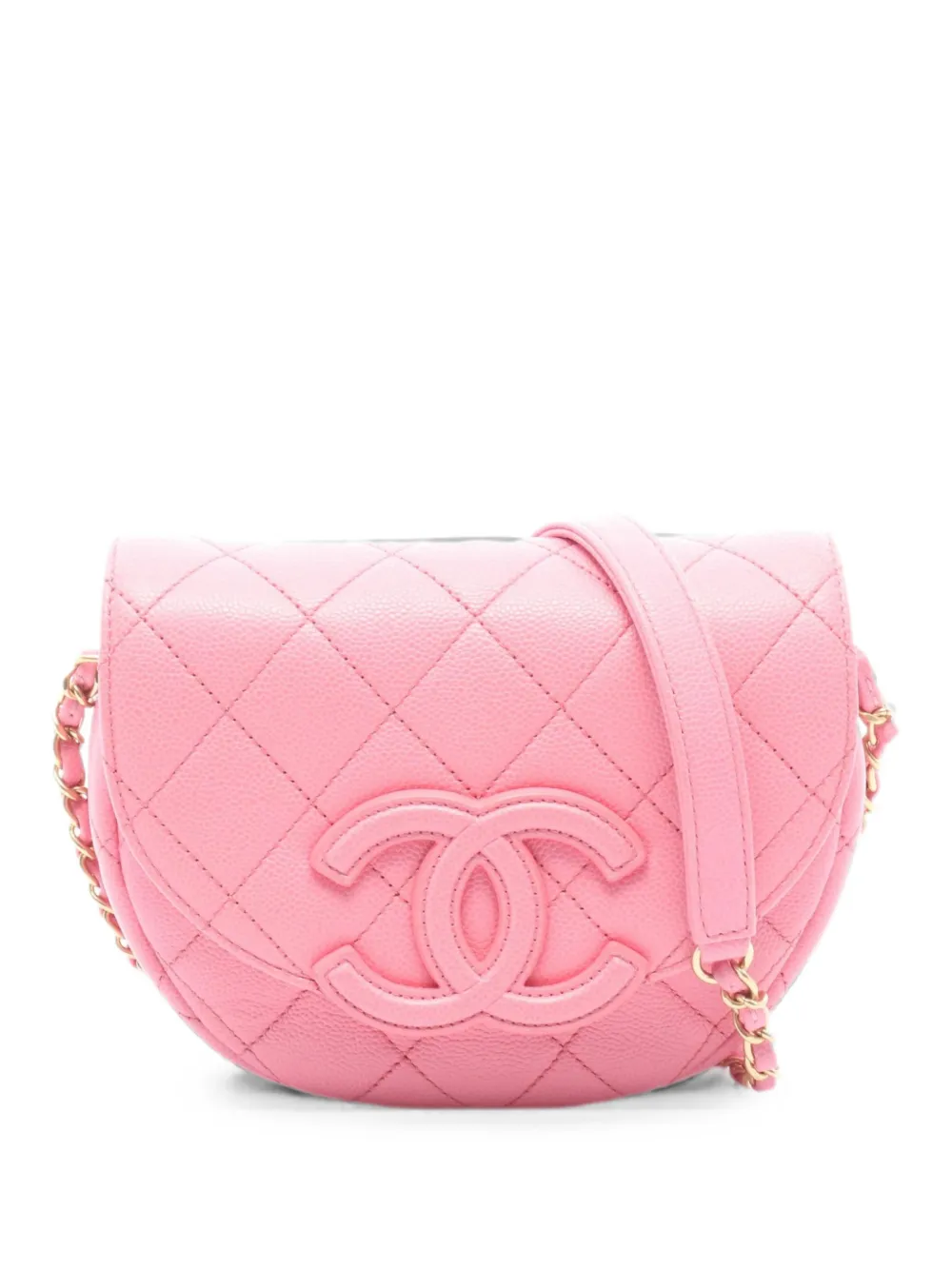 CHANEL Pre-Owned mini matelassé chain cross body bag - Rosa