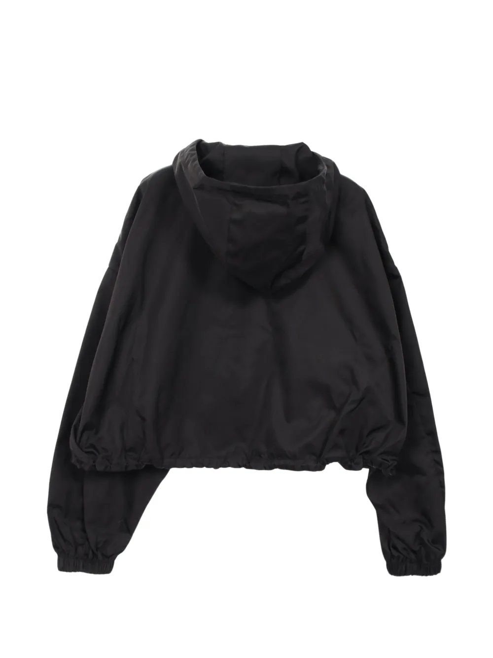 Prada Pre-Owned 2010s Re-Nylon Triangle Logo Hooded Jacket | Black