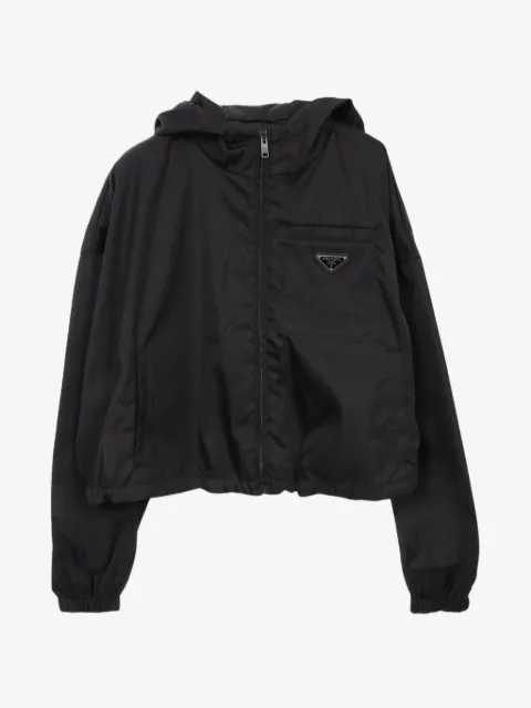Prada Pre-Owned 2010s Re-Nylon Triangle logo hooded jacket
