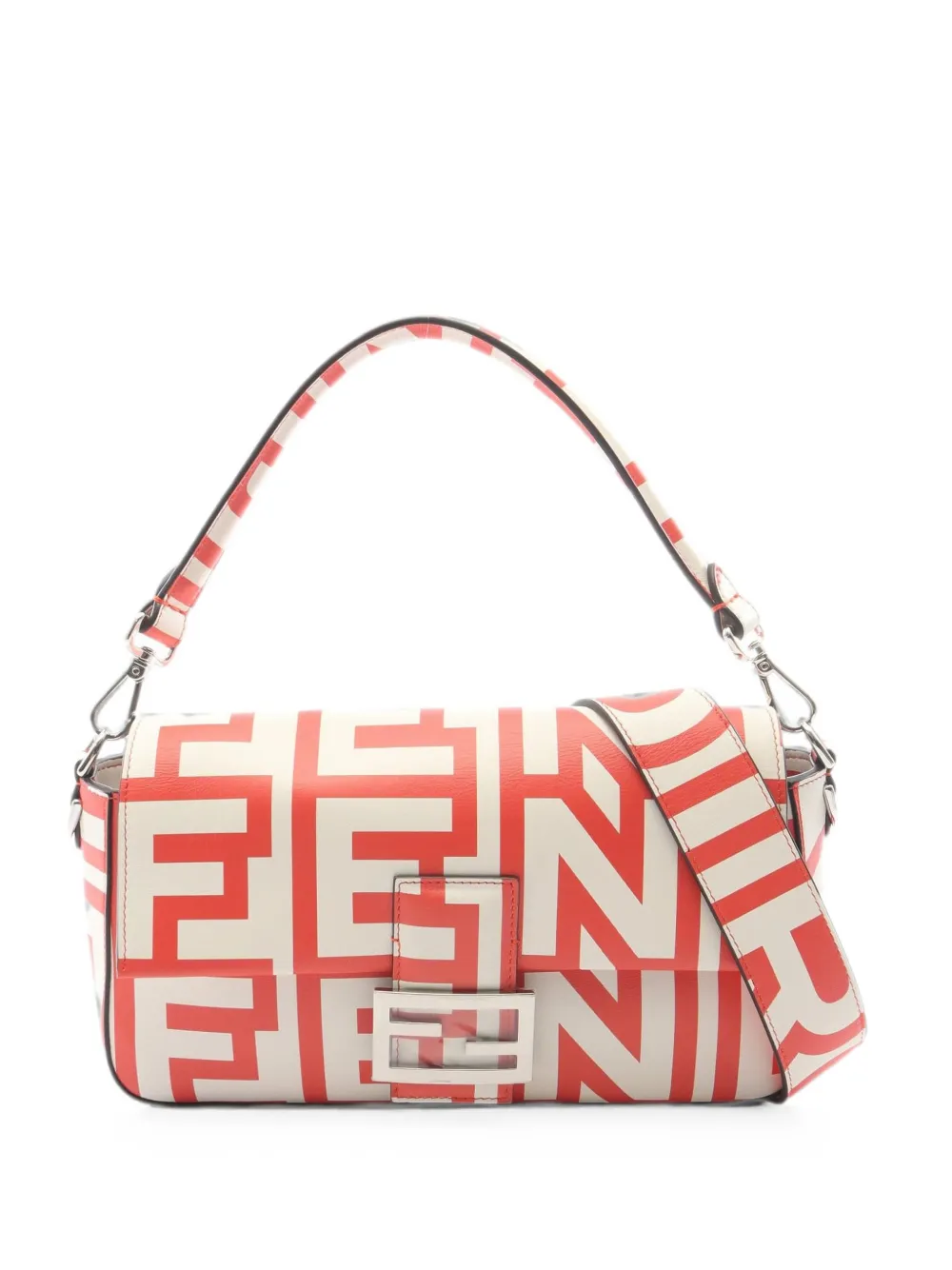 Fendi Pre-Owned 2010s Mamma Baguette leather tote bag - White