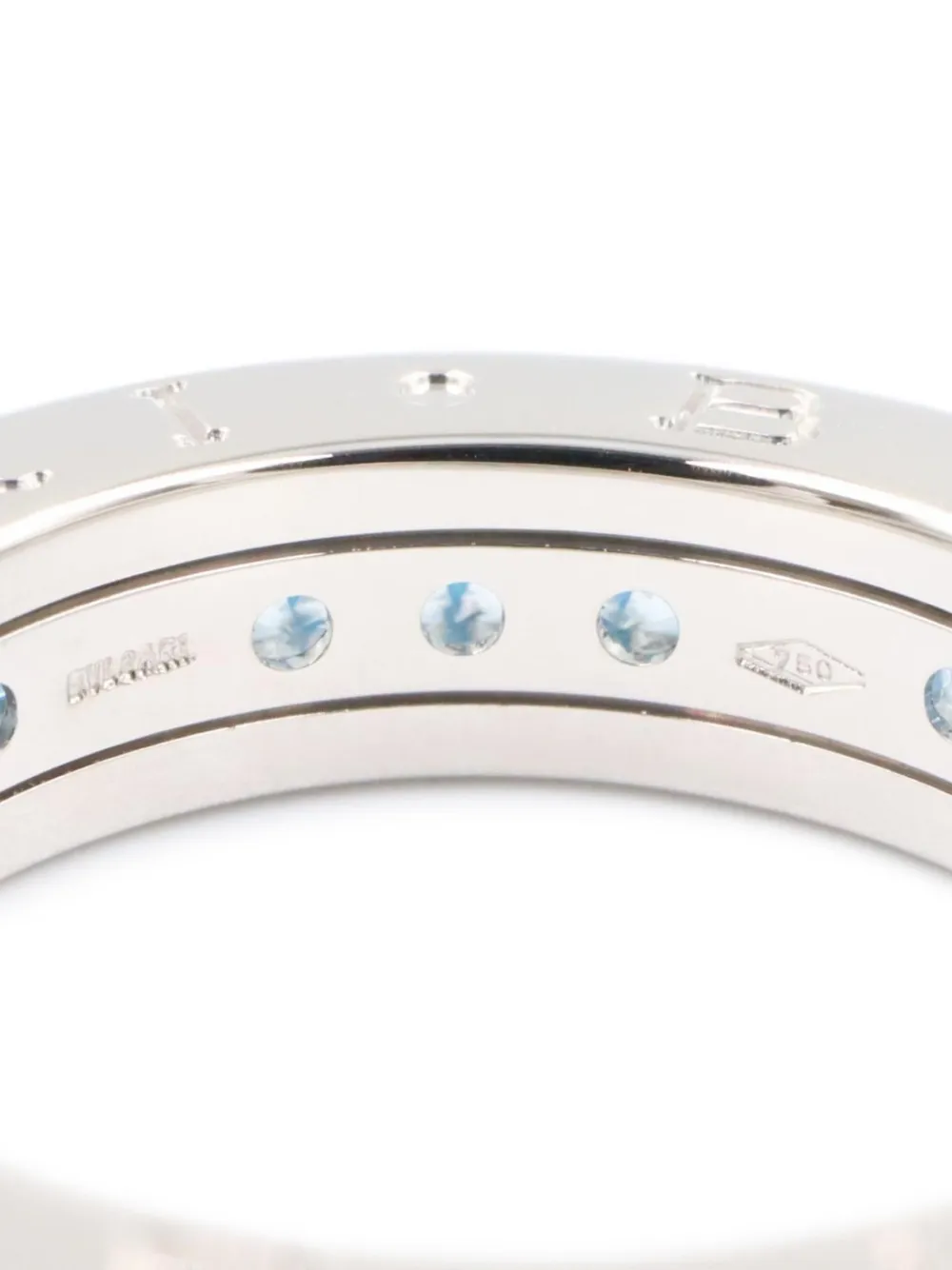 Bvlgari Pre-owned 2010s B.zero1 Blue Topaz Ring in Silver, view 3