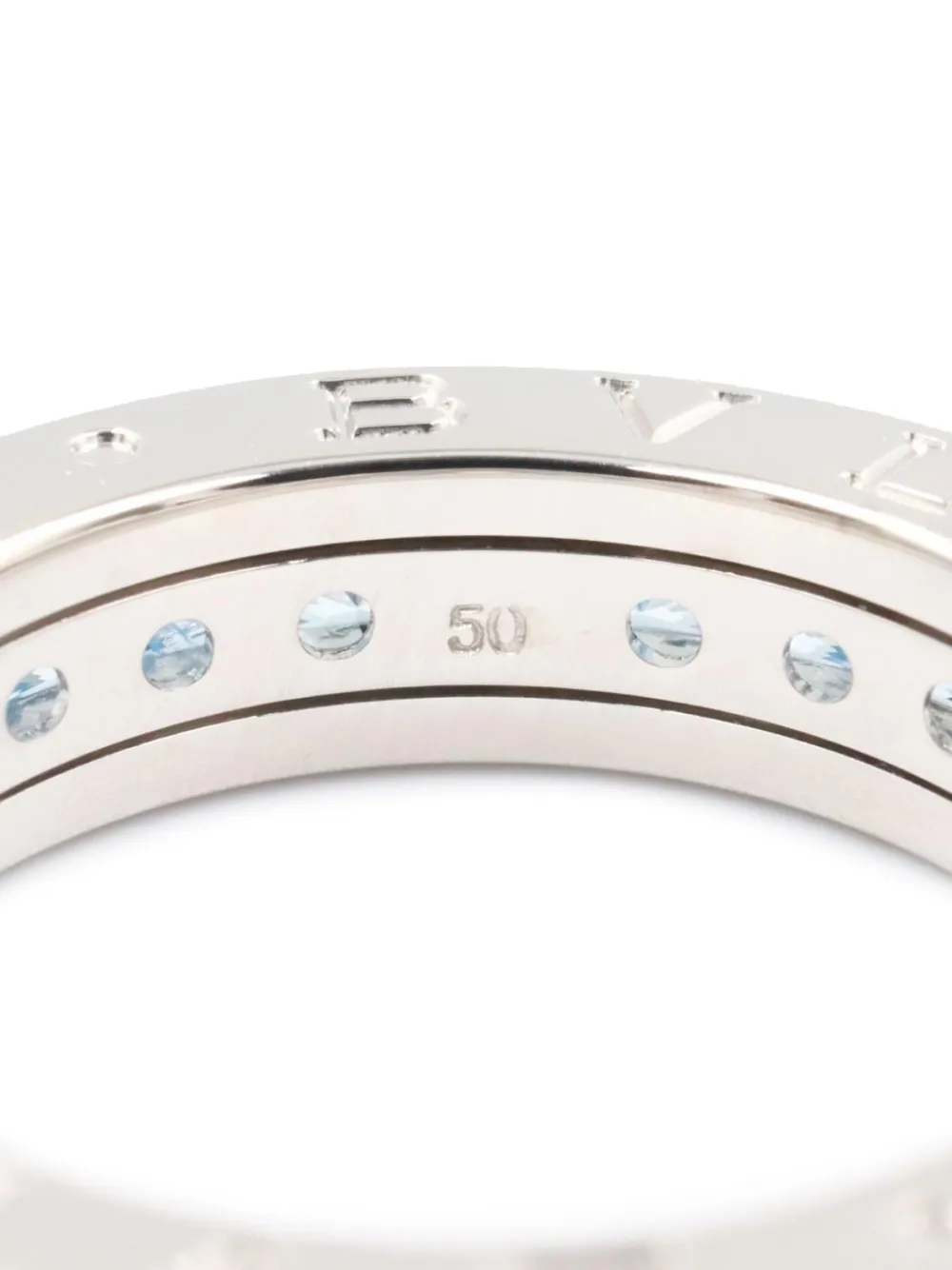 Bvlgari Pre-owned 2010s B.zero1 Blue Topaz Ring in Silver, view 4