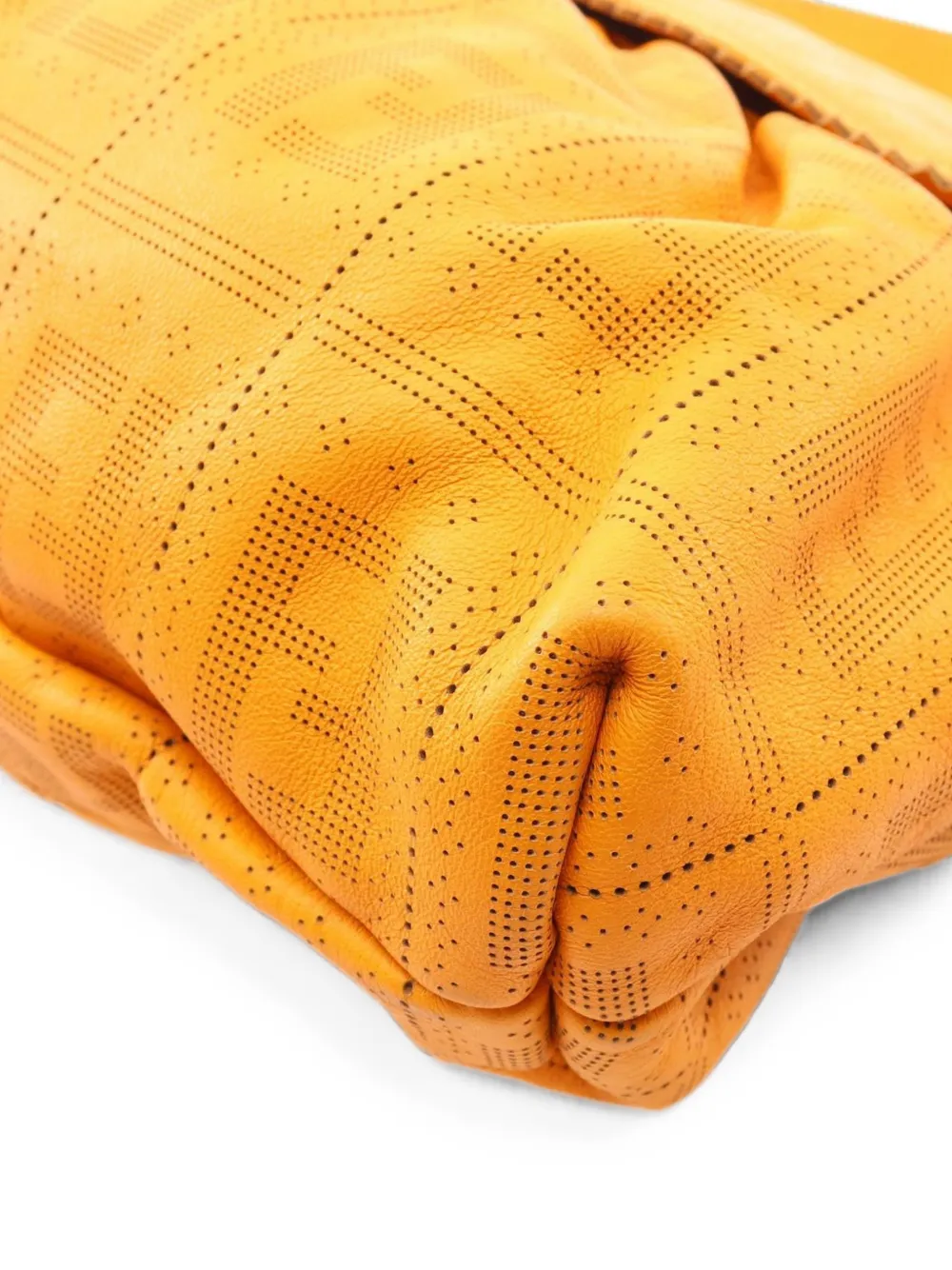 Fendi Pre-Owned 2010s Zucca schoudertas met geperforeerde details Oranje