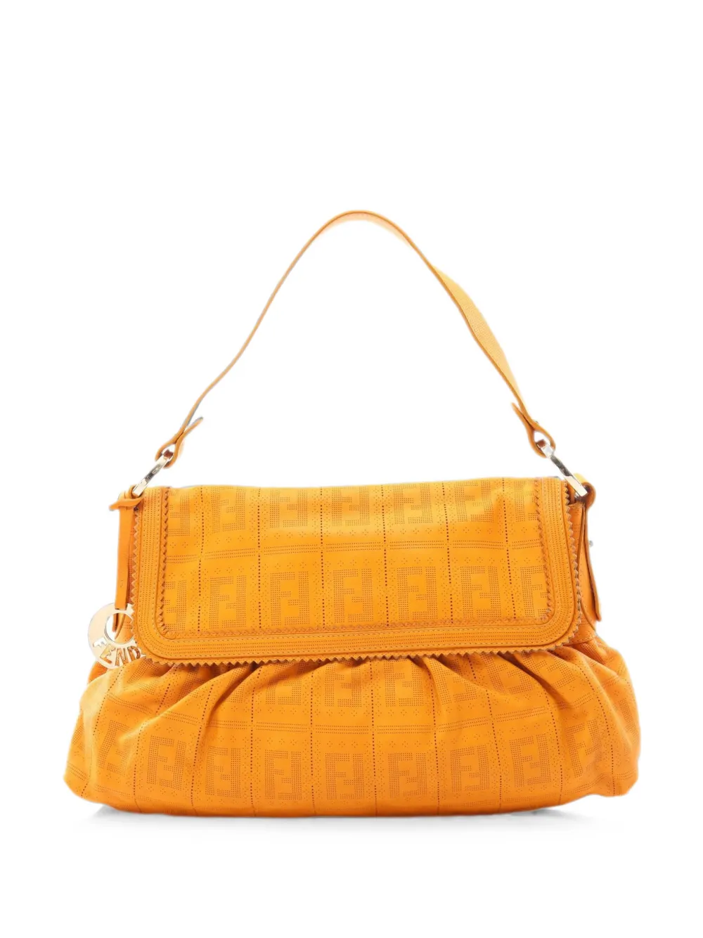 Fendi Pre-Owned 2010s Zucca punching shoulder bag - Orange