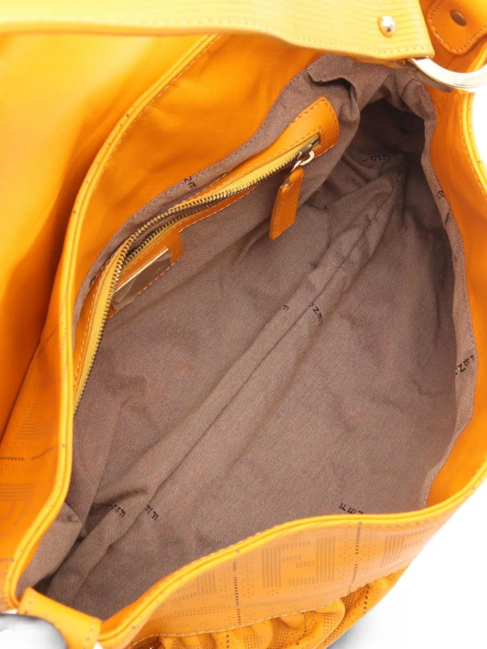 Fendi Pre-Owned 2010s Zucca schoudertas met geperforeerde details Oranje