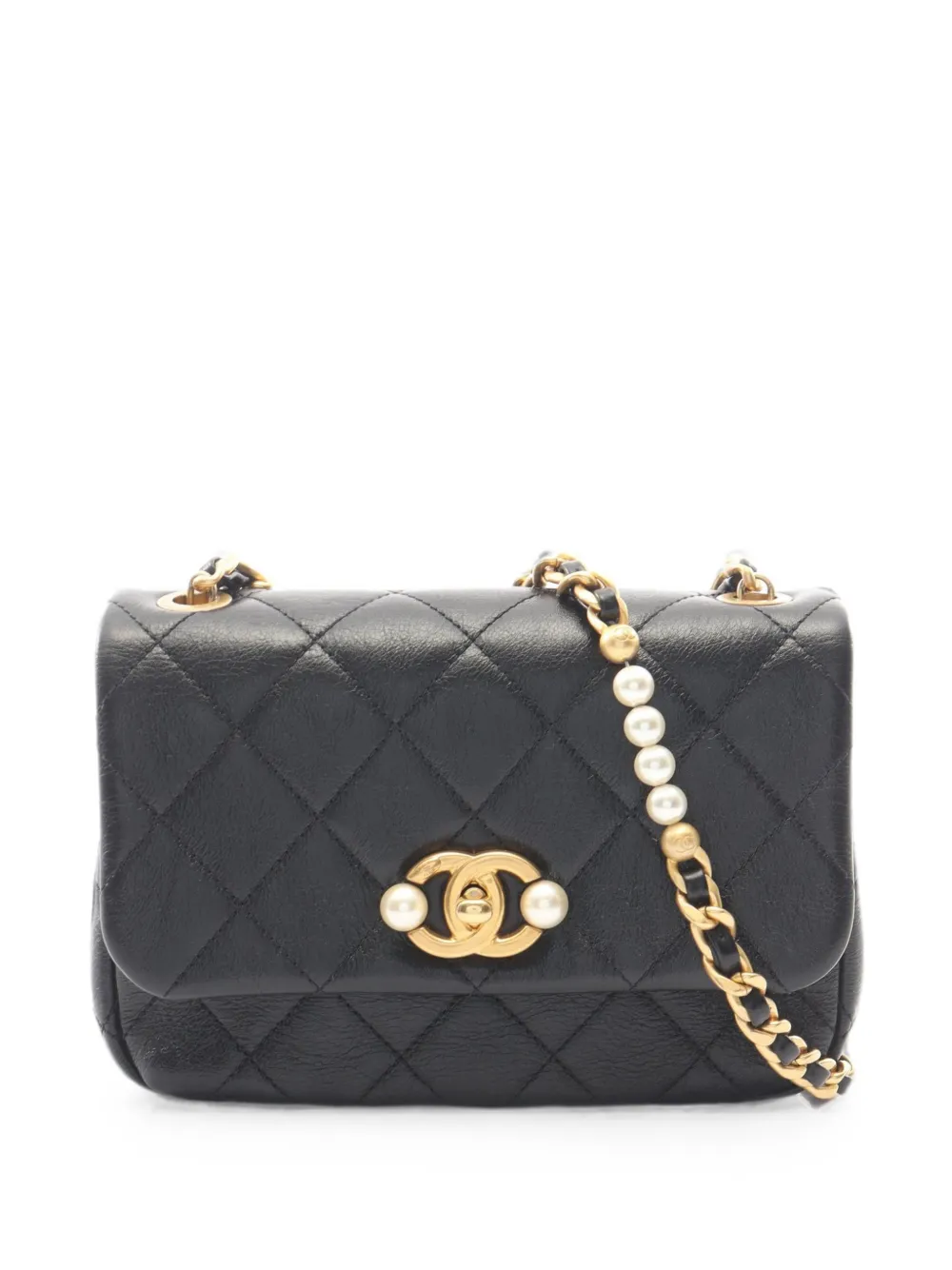 CHANEL Pre-Owned Matelassé chain shoulder bag - Black