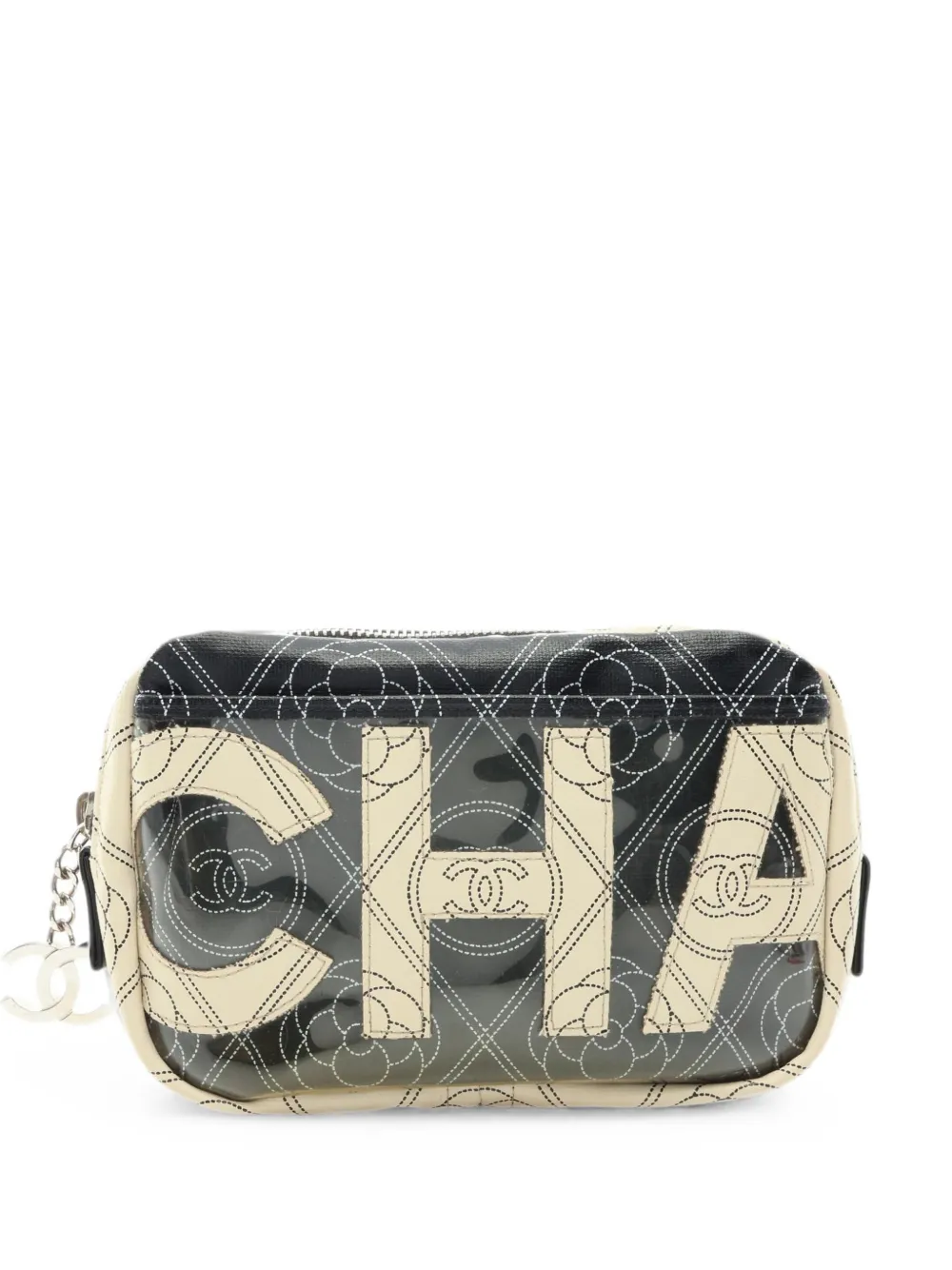 CHANEL Pre-Owned 2018 Camellia Coco Mark clutch - Toni neutri
