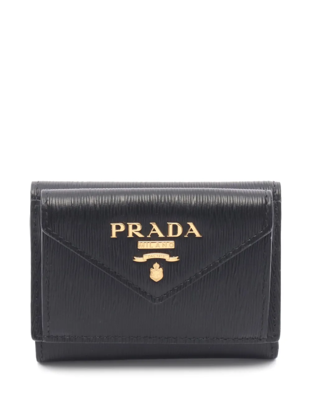 Prada Pre-Owned 2010s Vitello Move trifold wallet - Schwarz