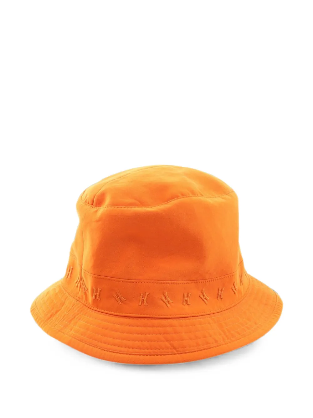 Hermès Pre-Owned 2010s H embroidery bucket hat - Orange