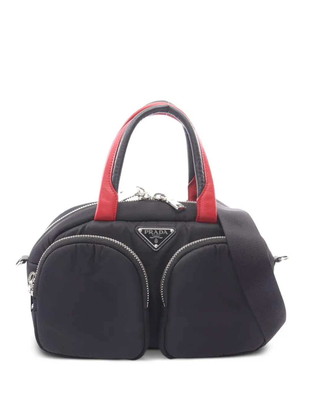 Prada Pre-Owned 2010s Triangle-logo two-way handbag - Schwarz