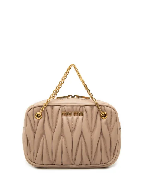 Miu Miu Pre-Owned bolsa de mano de piel de napa en Matelasse con cadena 2010-2026
