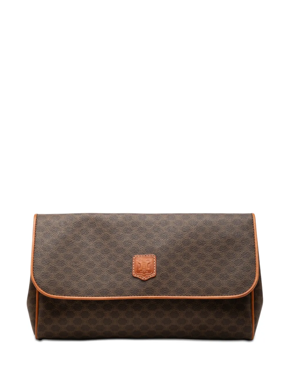Celine Pre-Owned 1992 Macadam Coated Canvas clutch bag - Brown