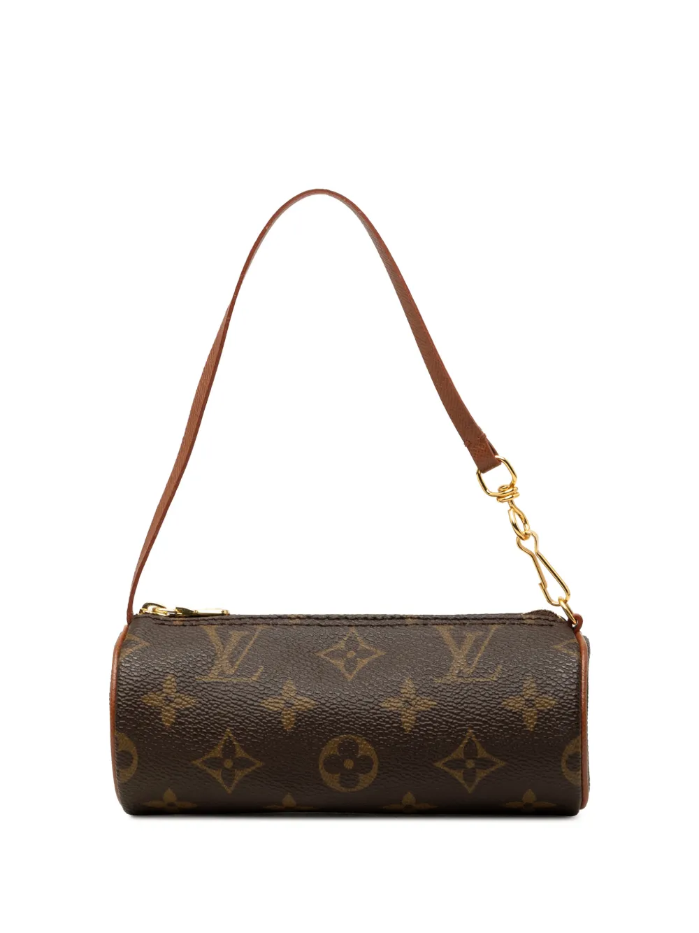 Pre-owned Louis Vuitton 1990-2010 Monogram Papillon Pochette Handbag In Brown
