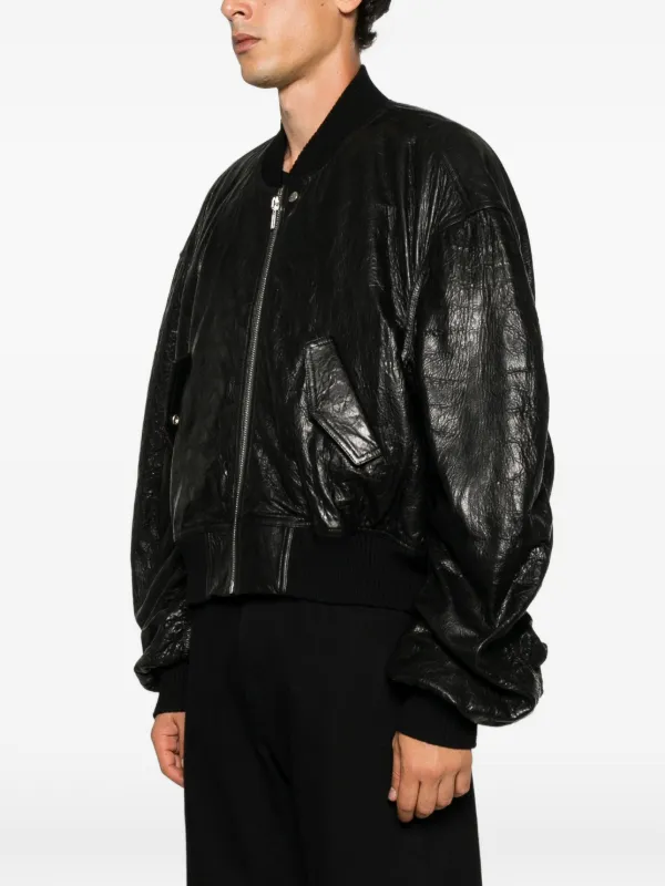 Rick Owens テクスチャードレザー ジャケット | ブラック | FARFETCH JP