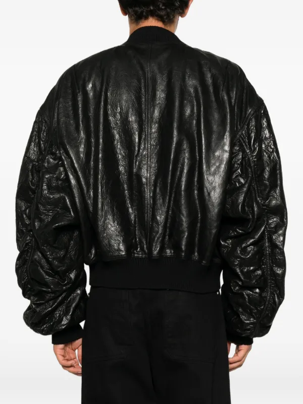 Rick Owens テクスチャードレザー ジャケット | ブラック | FARFETCH JP