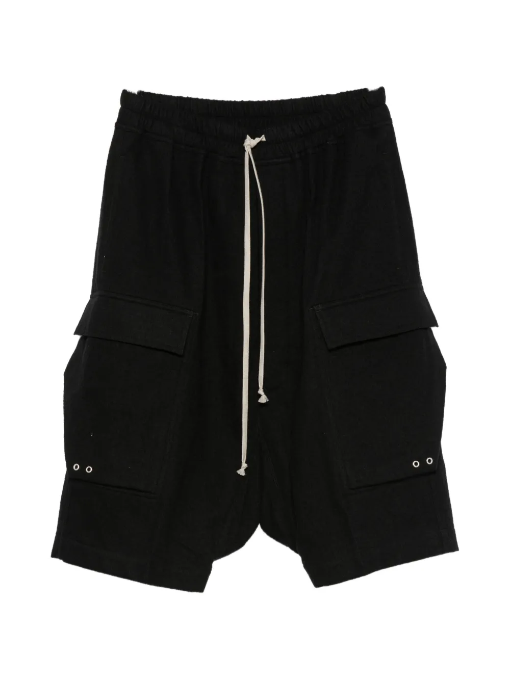 Rick Owens drop-crotch cargo shorts - Nero