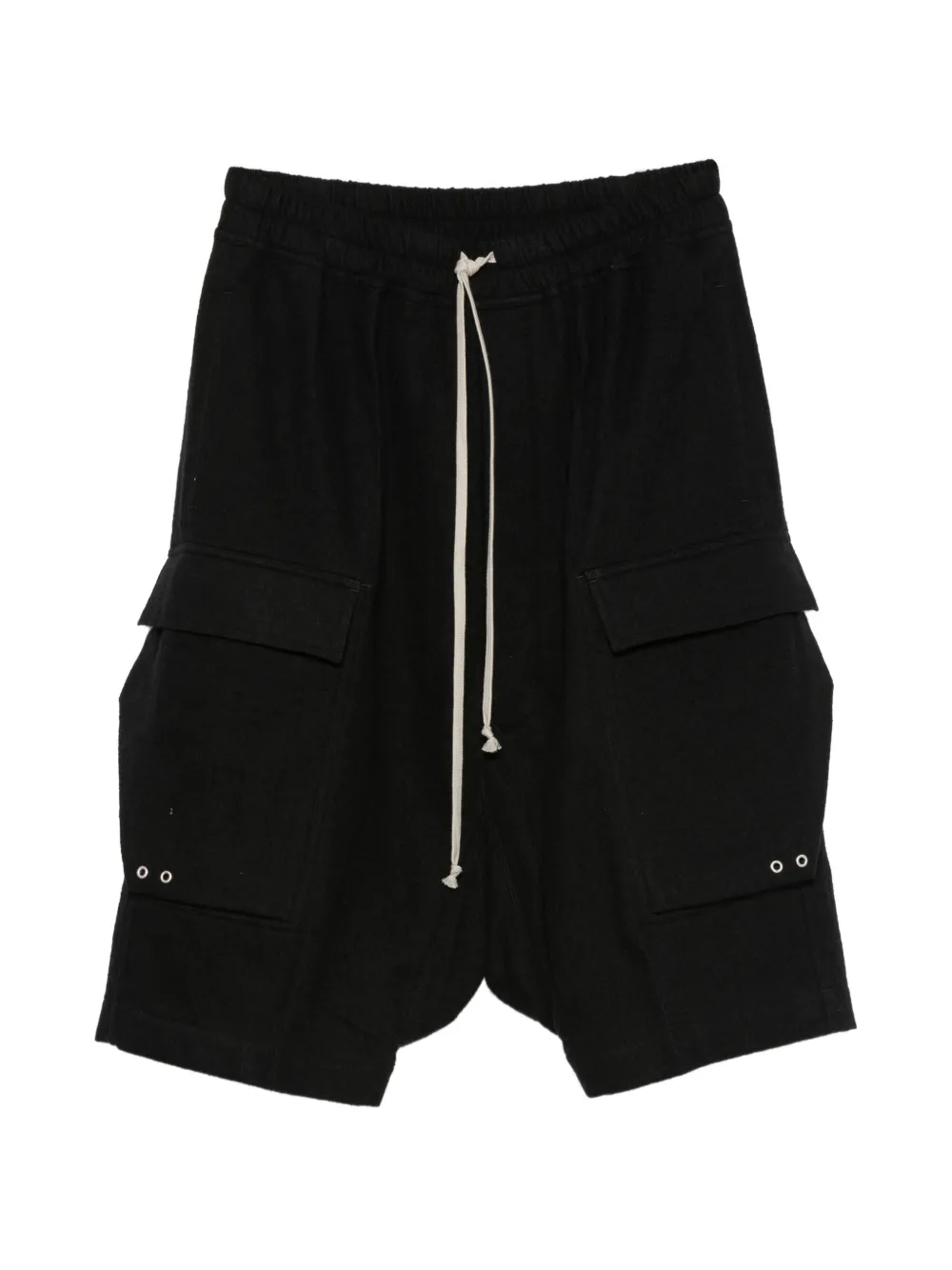Rick Owens drop-crotch cargo shorts - Schwarz