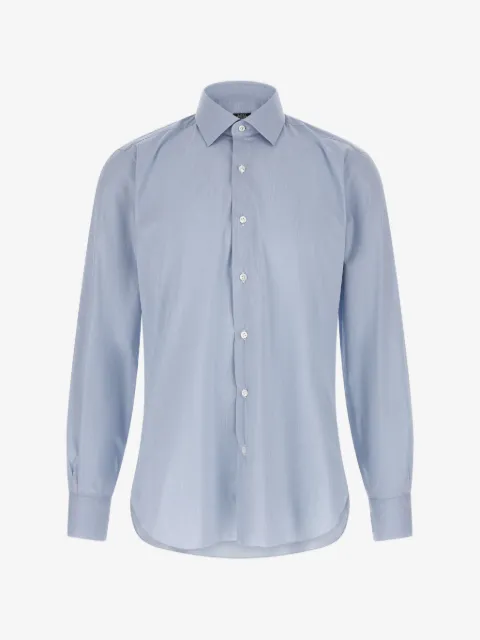 Barba Poplin classic-collar shirt
