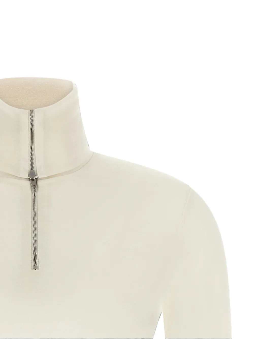 Jil Sander Trui met halve rits Beige