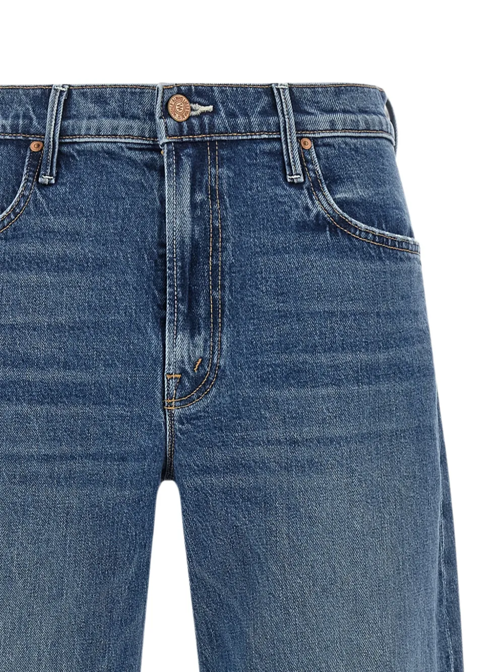 MOTHER Mid Rise Maven Flood jeans met wijde pijpen Blauw