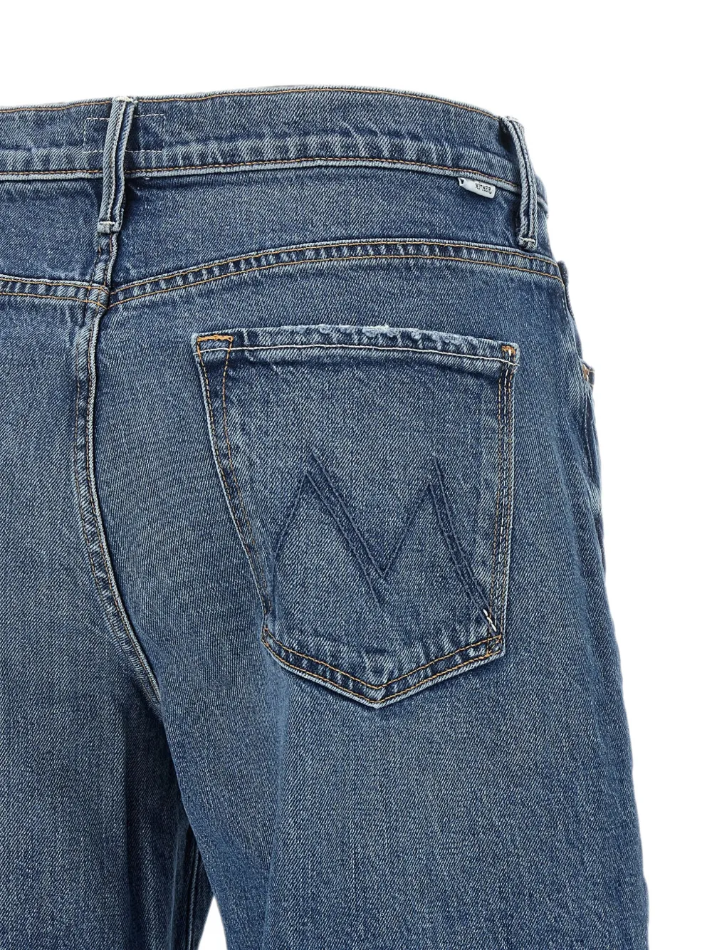 MOTHER Mid Rise Maven Flood jeans met wijde pijpen Blauw