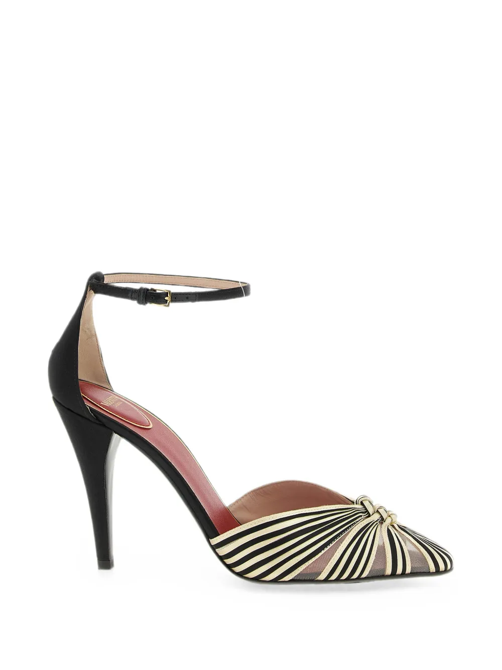Valentino Garavani Annine pumps in satin 100mm Zwart