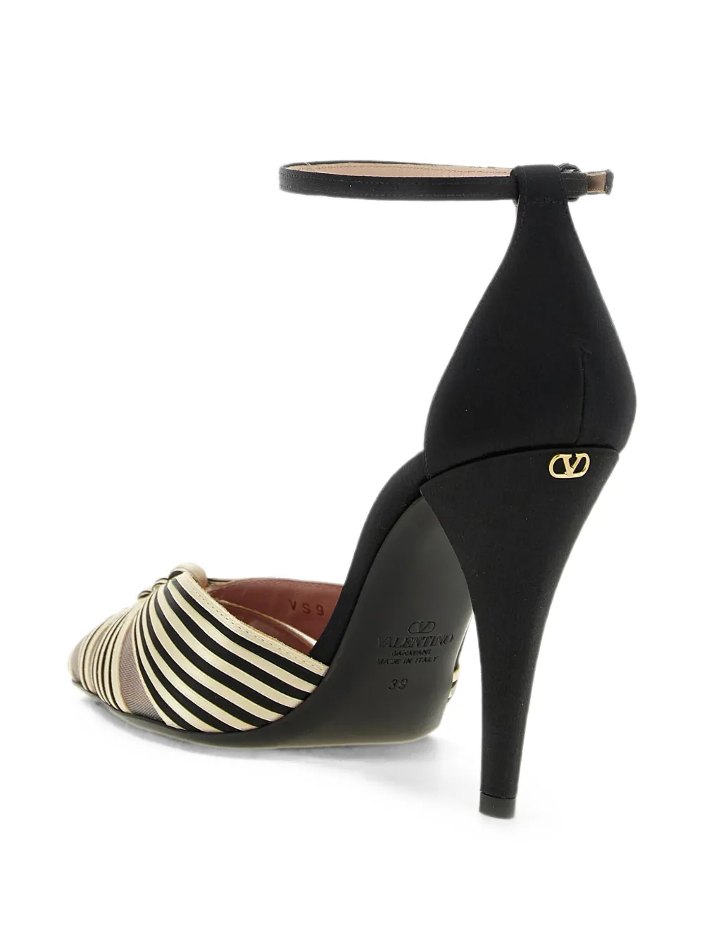 Valentino Garavani Annine pumps in satin 100mm Zwart