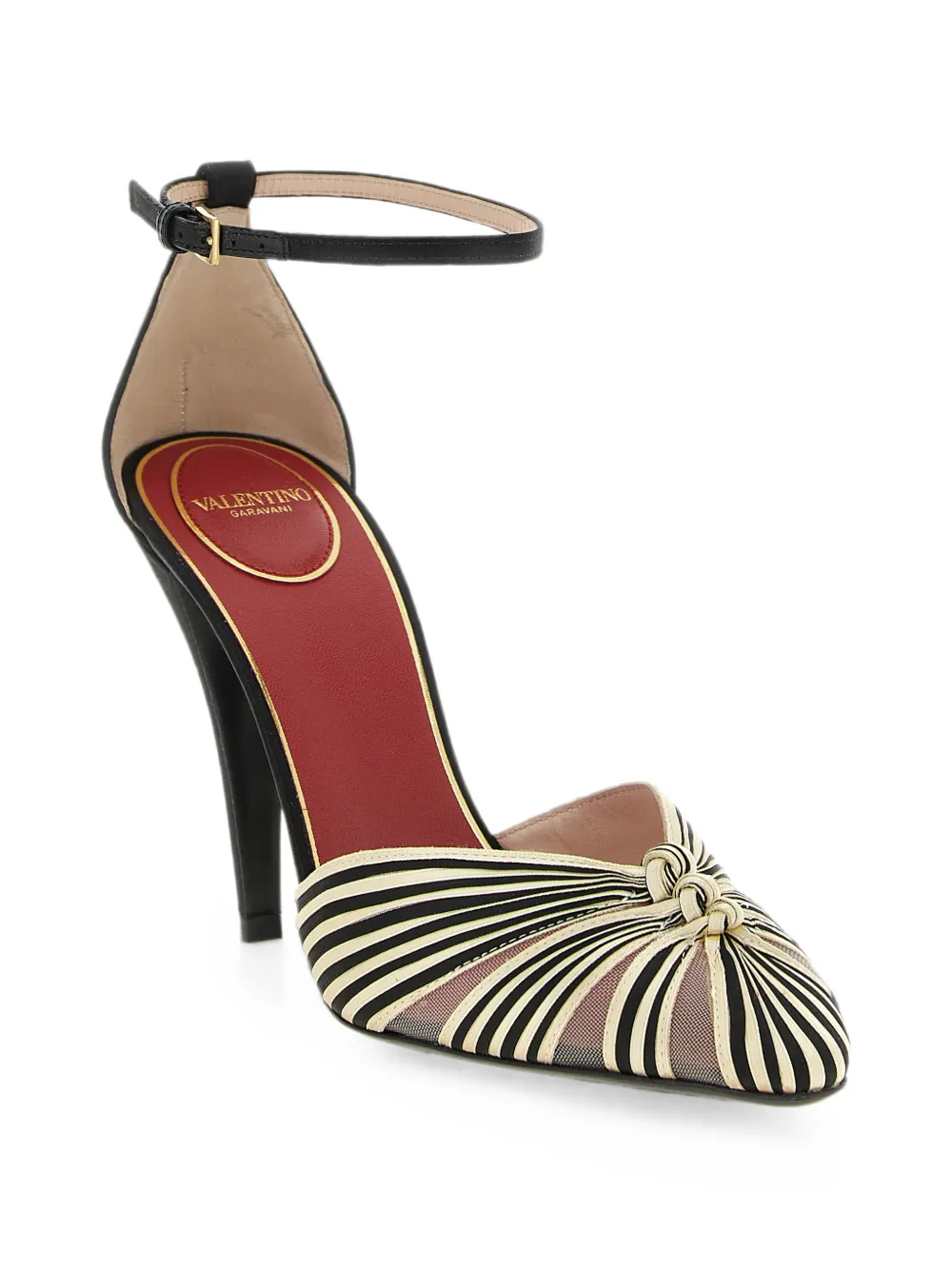 Valentino Garavani Annine pumps in satin 100mm Zwart