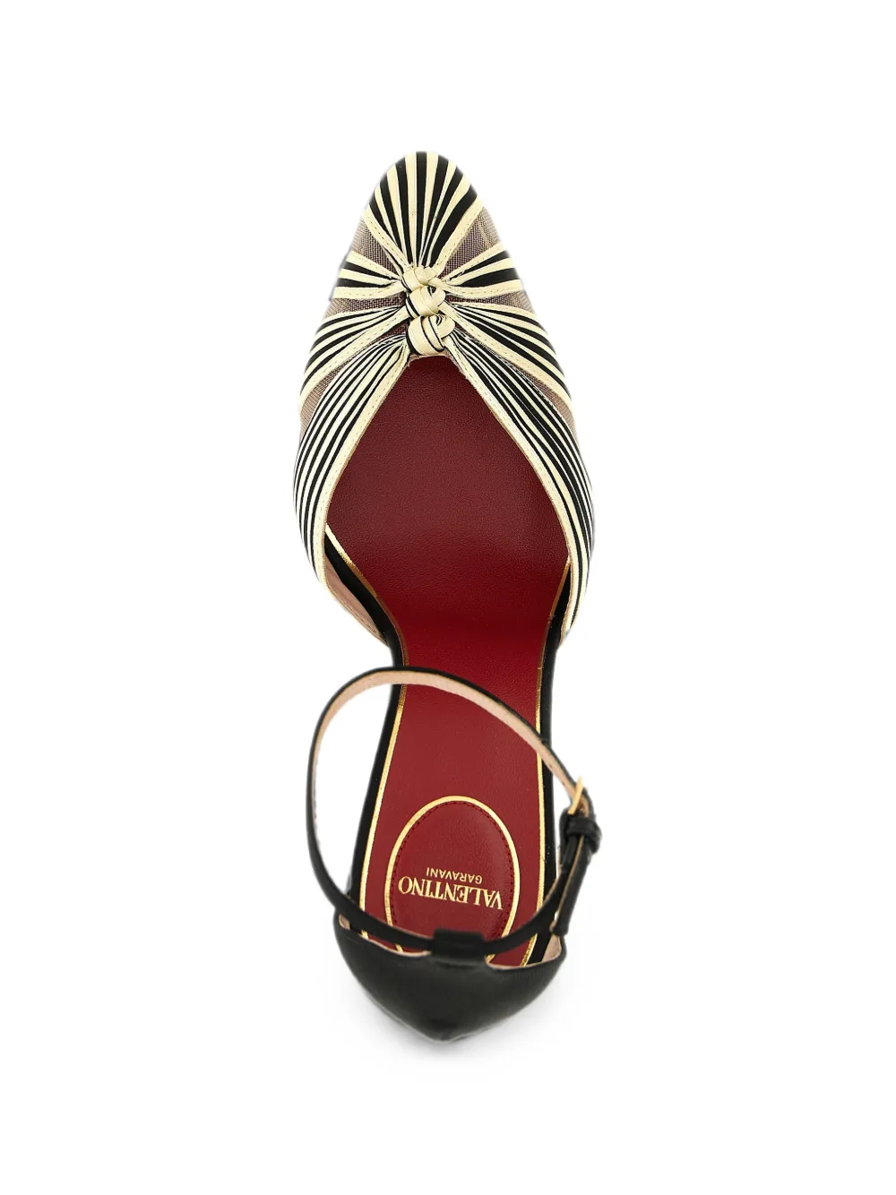 Valentino Garavani Annine pumps in satin 100mm Zwart