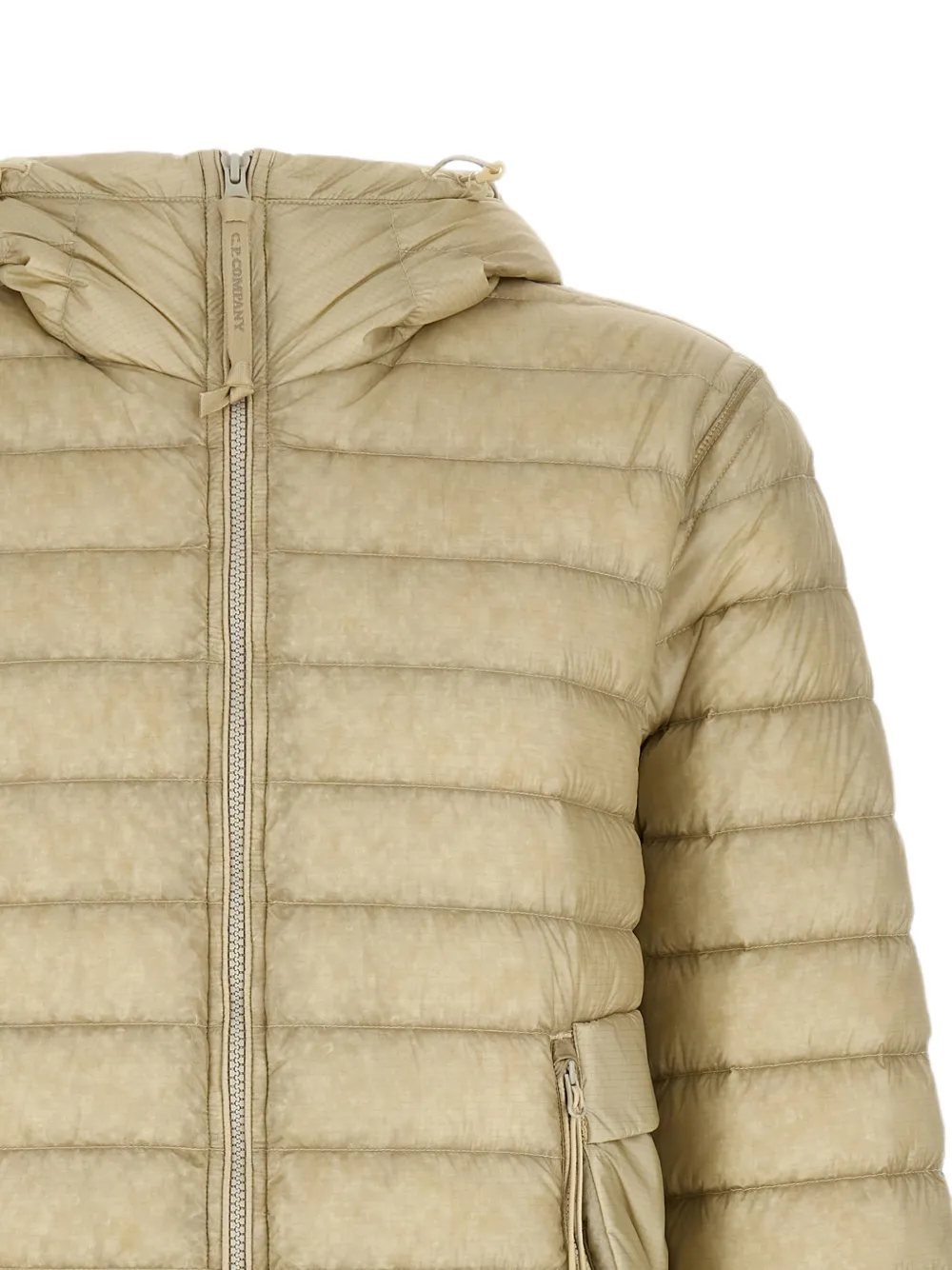 C.P. Company Goggle-lens quilted jacket Beige
