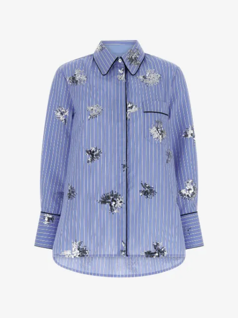 LE TWINS Aria sequin-embellished pyjama shirt