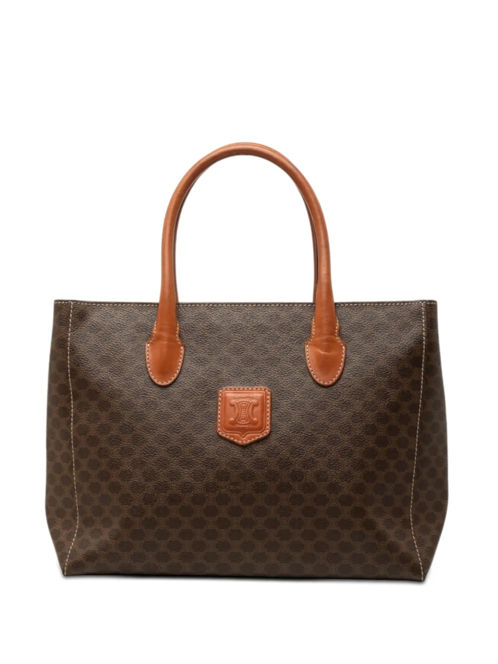 Celine Pre-Owned 20th Century Macadam Coated Canvas tote bag - Marrone