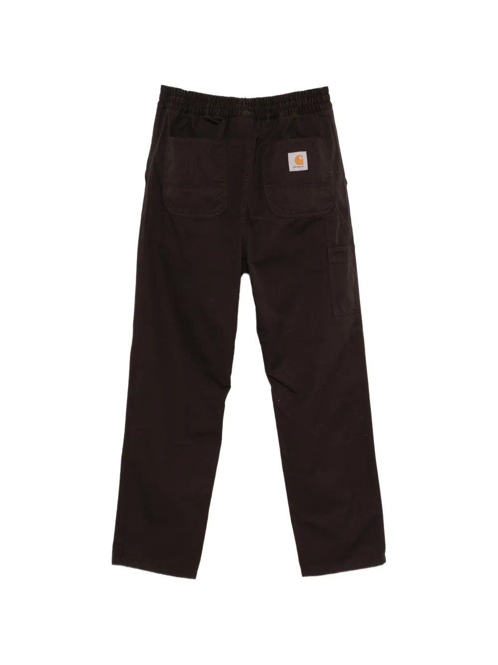 Carhartt WIP Broek met elastische tailleband en logopatch Bruin