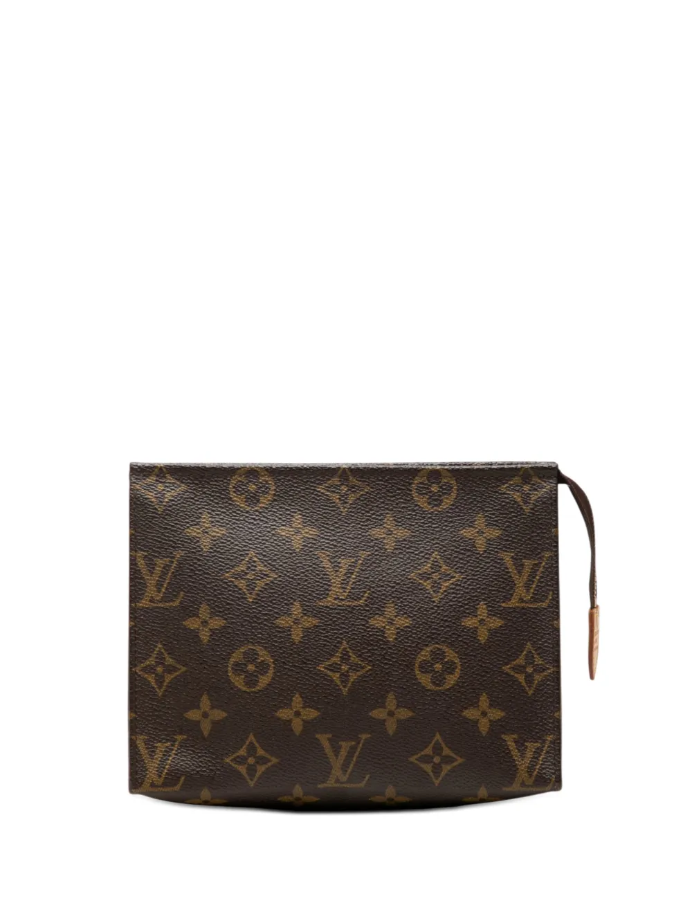 Pre-owned Louis Vuitton 2004 Monogram Toiletry Pouch 19 Clutch Bag In Brown