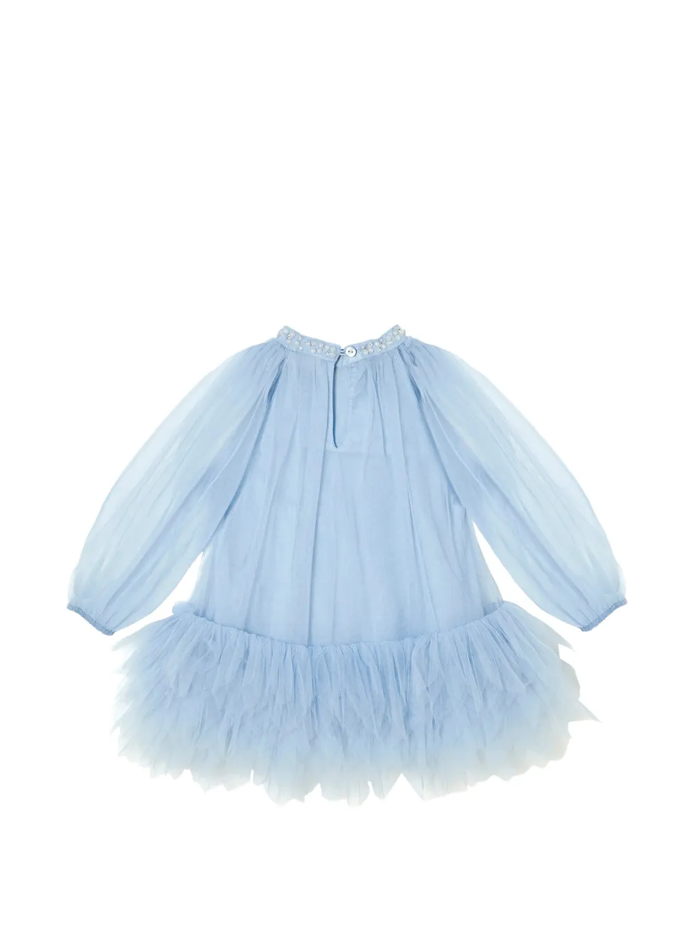 Tutu Du Monde Bébé Pearl jurk verfraaid met tule en ruches Blauw