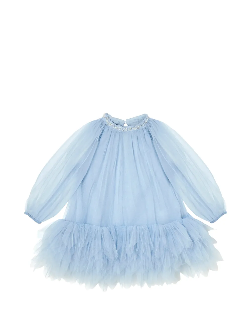 Tutu Du Monde pearl-embellished ruffled dress - Blue